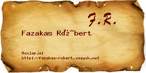 Fazakas Róbert névjegykártya